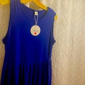 Cute and comfortable royal blue sleeveless dress new with tags